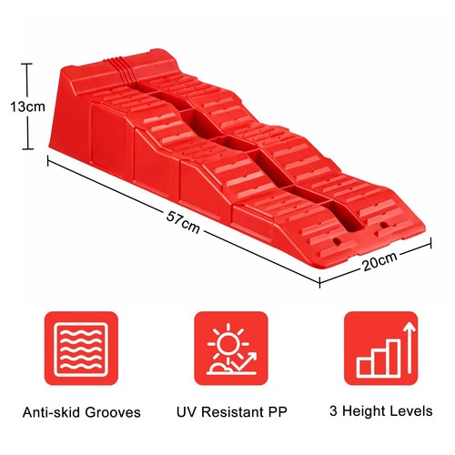 Caravan levelling ramp - caravan, set