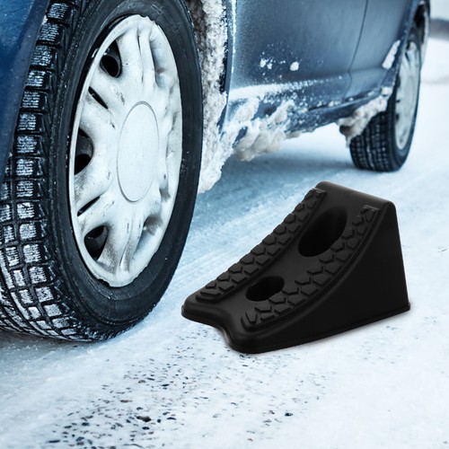 Reusable black car wheel chock - car,